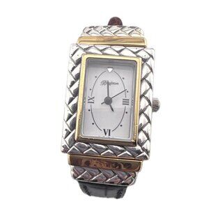 Brighton Augusta Silver Tone Case Quartz Women's Watch New Battery Reverse band